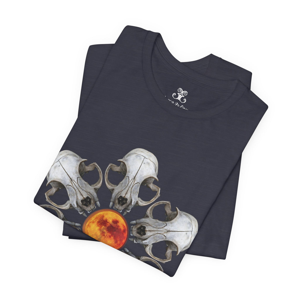 Deadly Nightshade | Cat Skull & Blood Moon Graphic Tee
