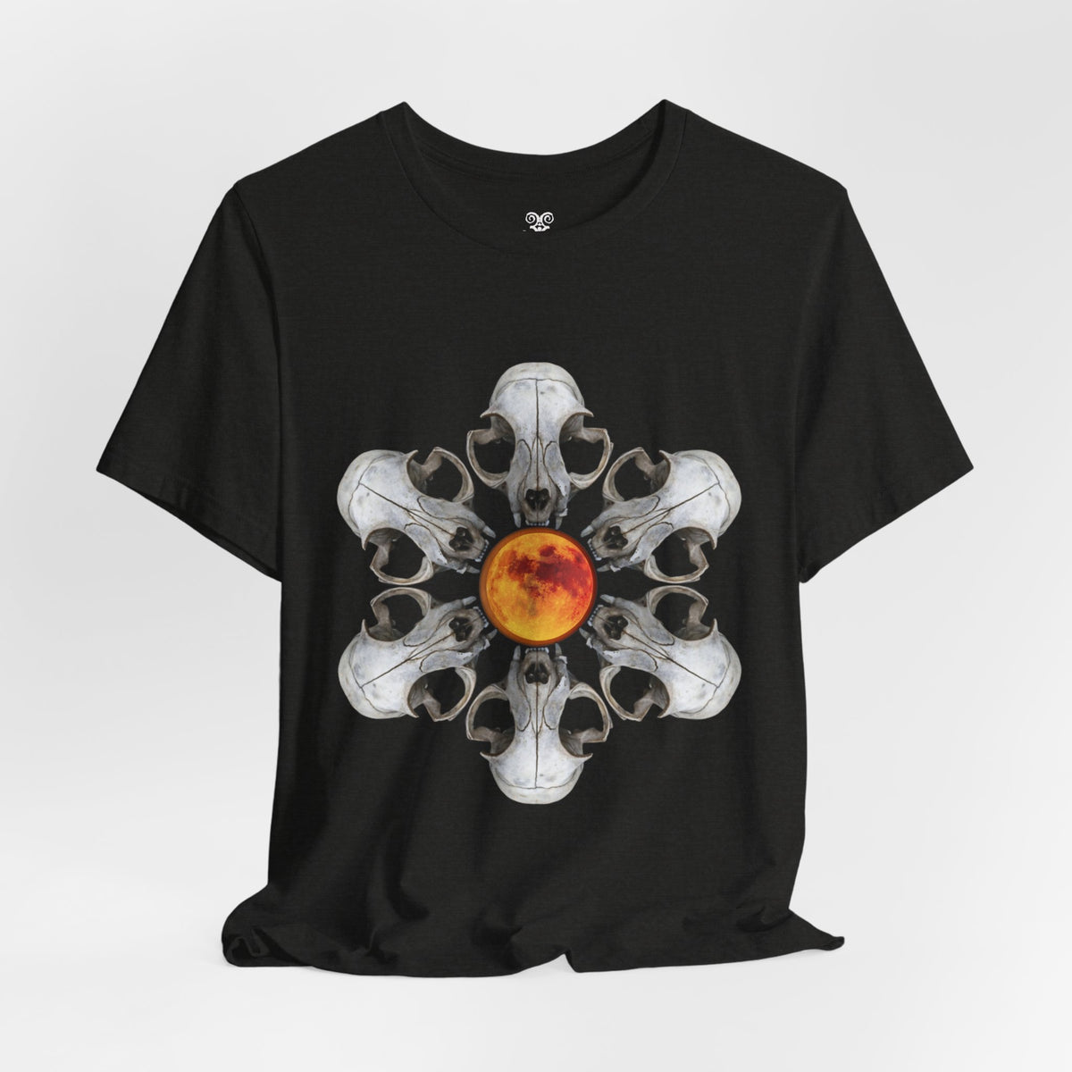 Deadly Nightshade | Cat Skull & Blood Moon Graphic Tee