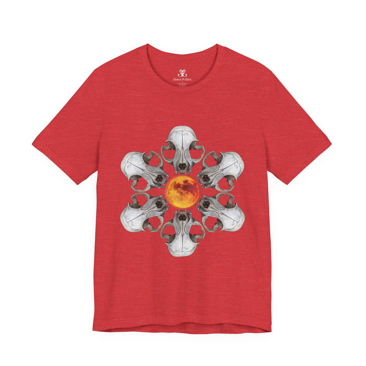 Deadly Nightshade | Cat Skull & Blood Moon Graphic Tee