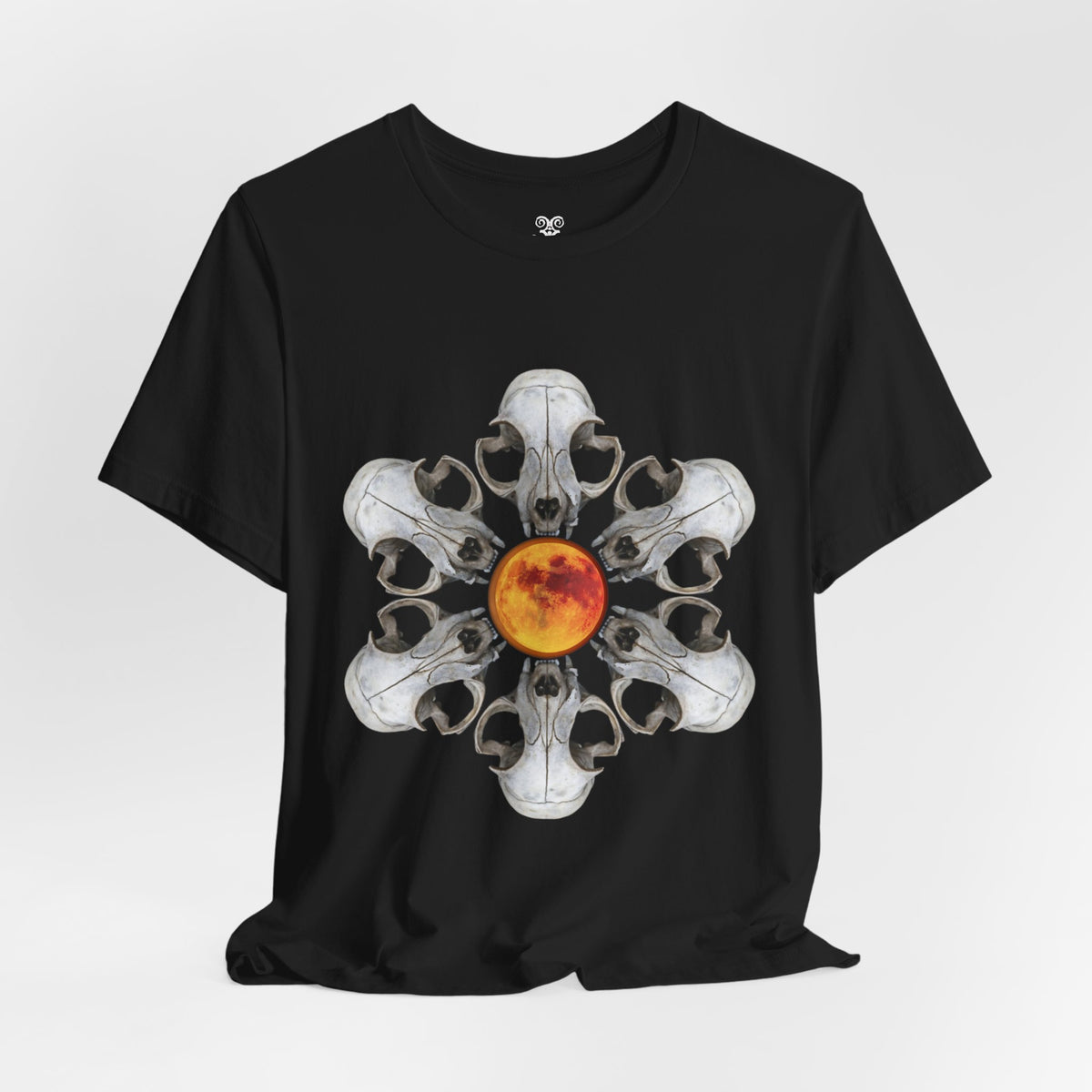 Deadly Nightshade | Cat Skull & Blood Moon Graphic Tee
