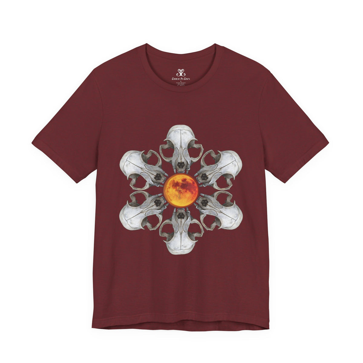 Deadly Nightshade | Cat Skull & Blood Moon Graphic Tee