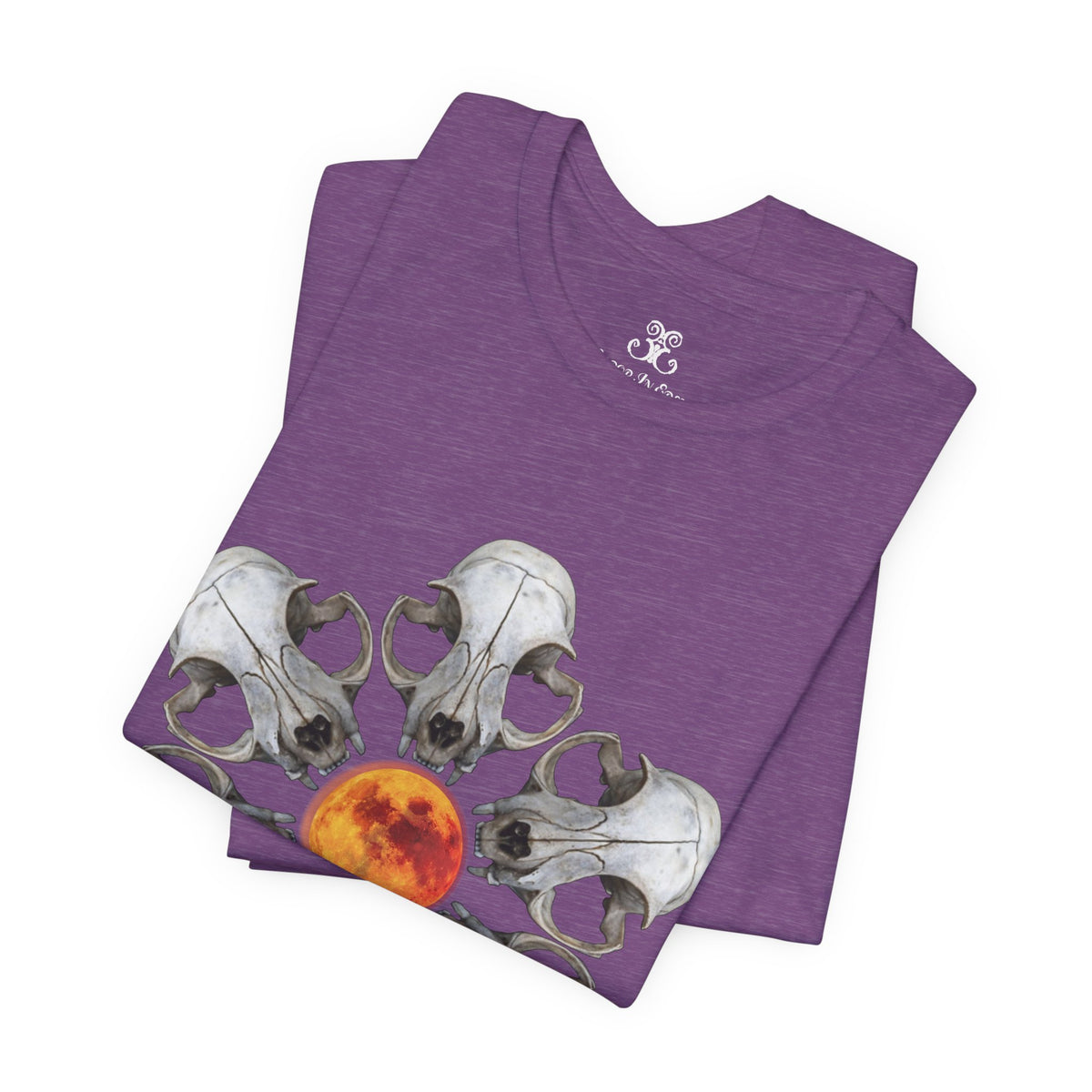 Deadly Nightshade | Cat Skull & Blood Moon Graphic Tee