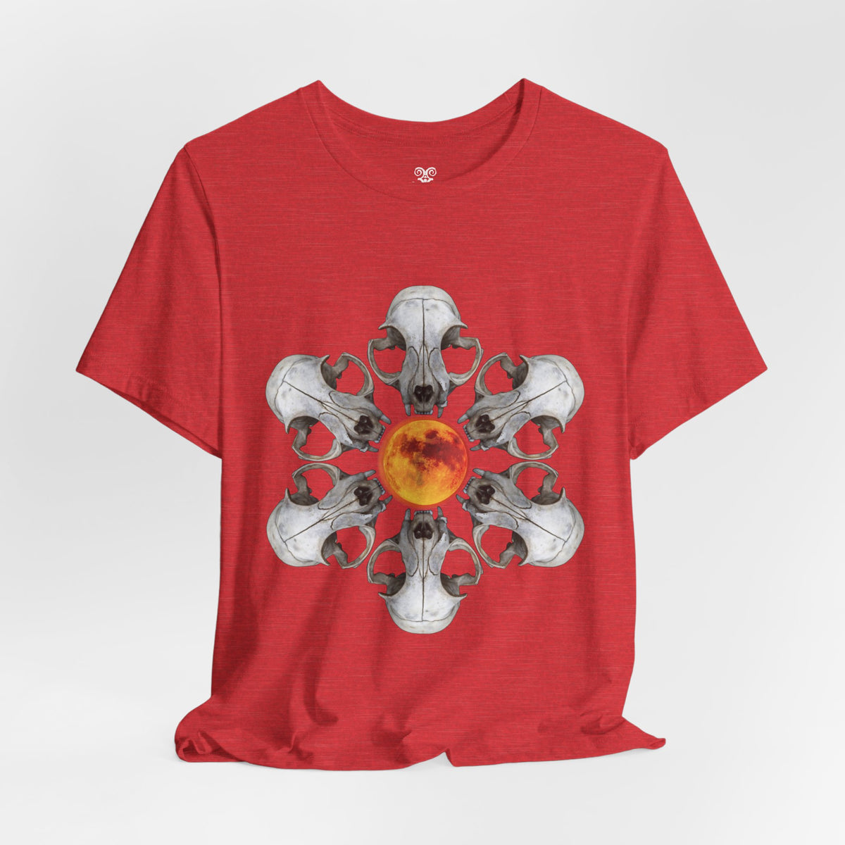Deadly Nightshade | Cat Skull & Blood Moon Graphic Tee
