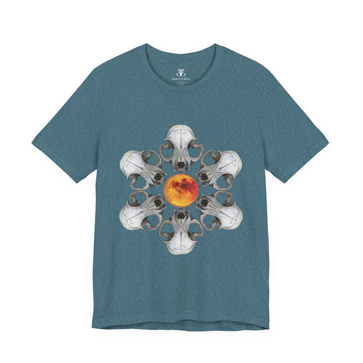 Deadly Nightshade | Cat Skull & Blood Moon Graphic Tee