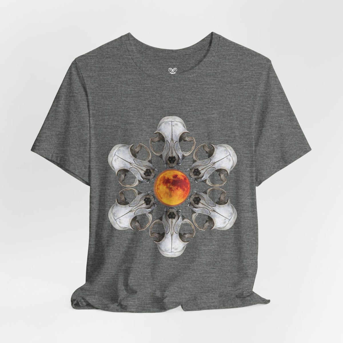 Deadly Nightshade | Cat Skull & Blood Moon Graphic Tee
