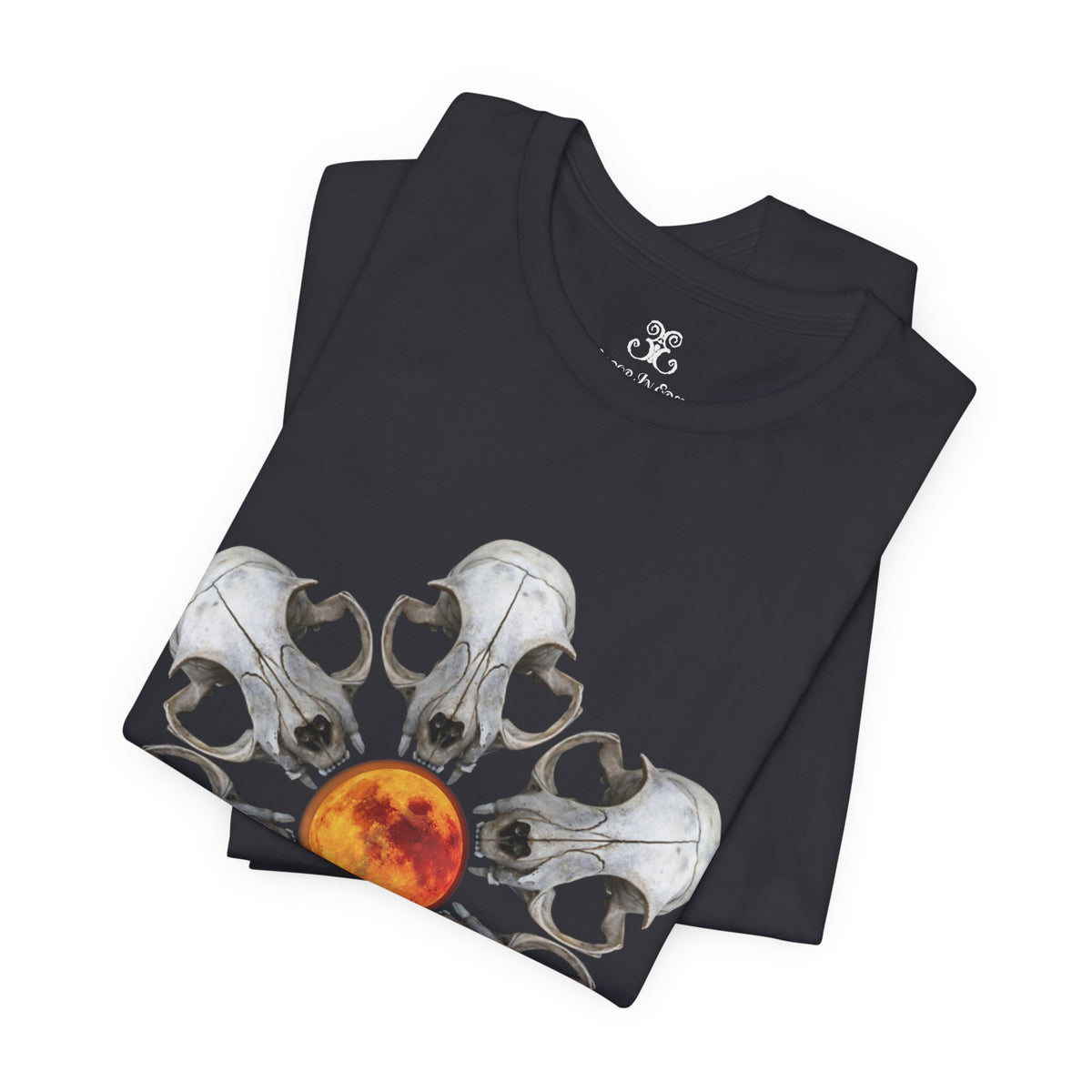 Deadly Nightshade | Cat Skull & Blood Moon Graphic Tee
