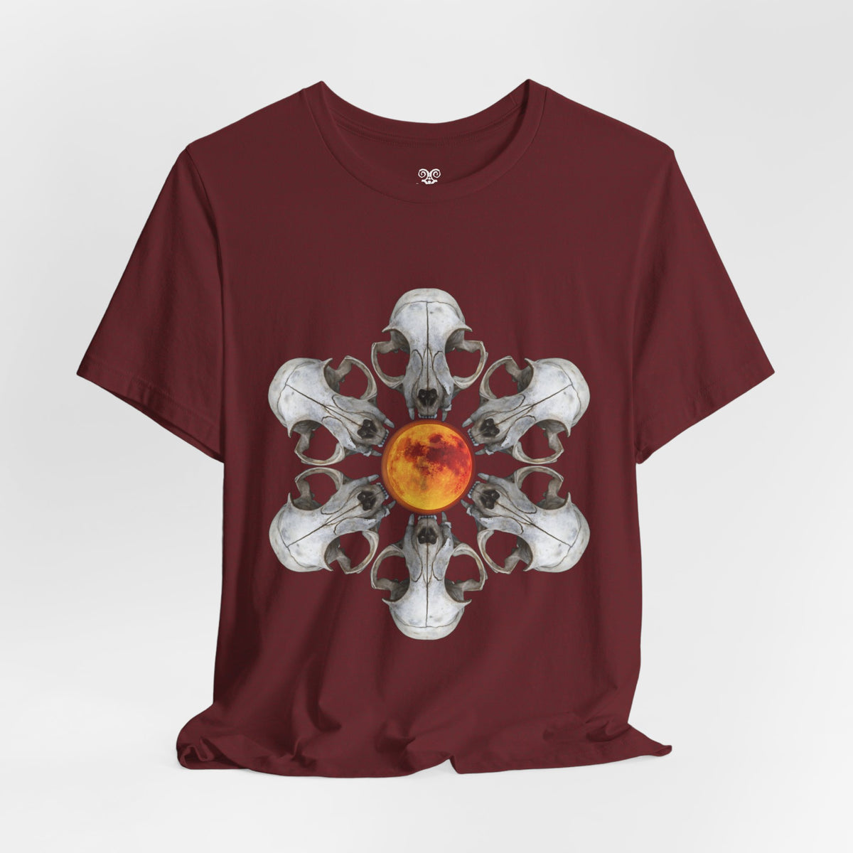 Deadly Nightshade | Cat Skull & Blood Moon Graphic Tee