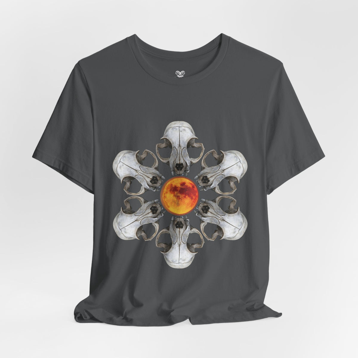 Deadly Nightshade | Cat Skull & Blood Moon Graphic Tee