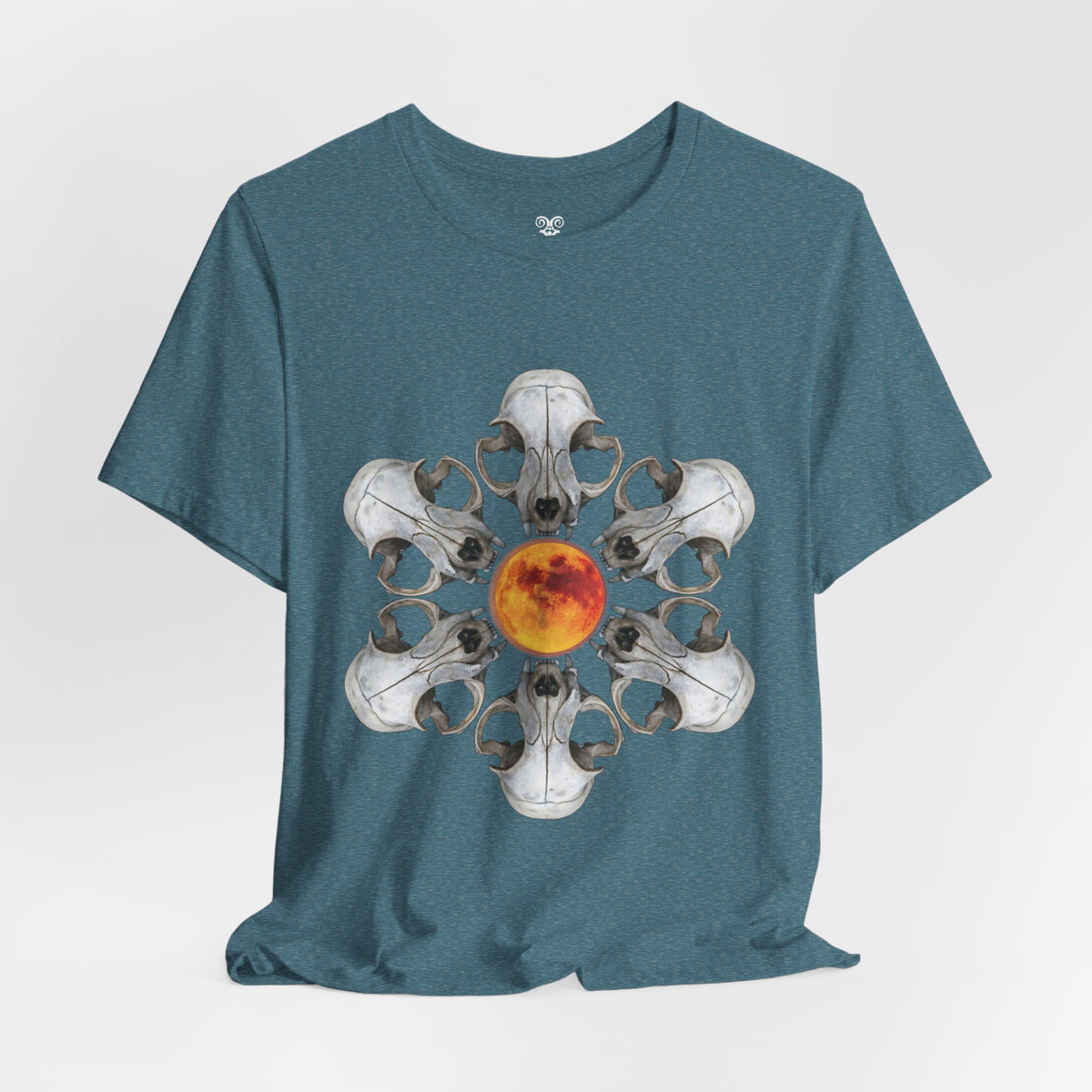 Deadly Nightshade | Cat Skull & Blood Moon Graphic Tee